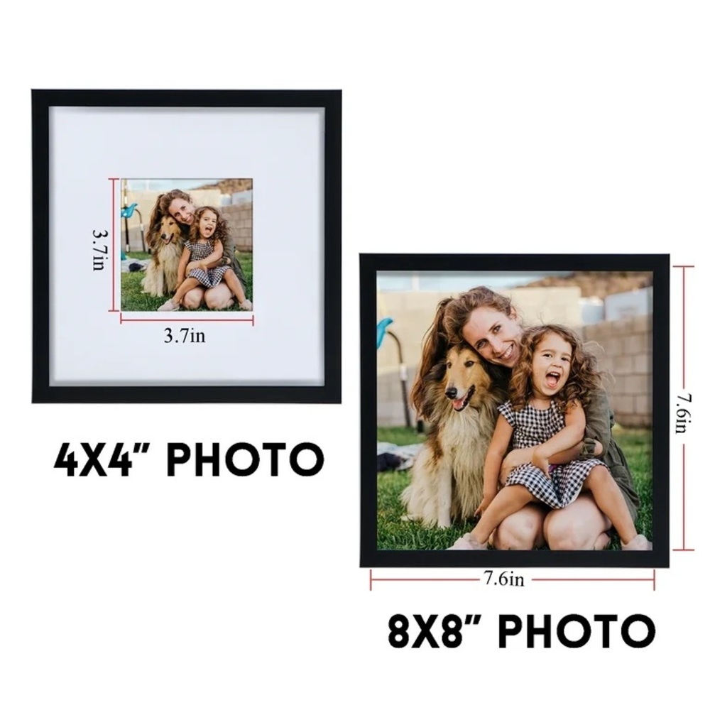 Set of 3 8x8 Black Wall Mount Frames - NWT - Picture 3 of 3